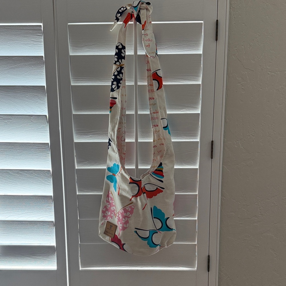 Vera Bradley Pink and Red Butterfly Tote